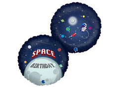 Balon foliowy dwustronny Kosmos - 45 cm - 1 szt.