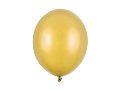 Balony lateksowe metaliczne złote - bardzo duże - 30 cm - 50 szt.