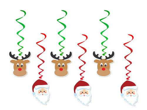 Dekoracja wisząca świąteczna na Boże Narodzenie - 6 szt.