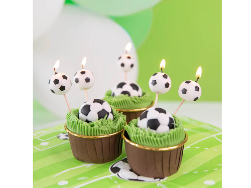 Świeczki pikery Piłka Nożna - 5 szt.