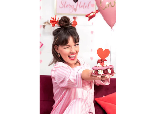 Pikery na babeczki Serduszka czerwone - 6 szt.