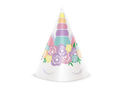 Czapeczki urodzinowe Jednorożec - 6 szt.