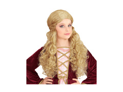 Blond peruka średniowiecznej dziewczyny