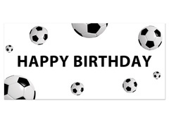 Plakat Happy Birthday Piłka Nożna - 70x33 cm