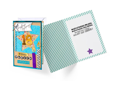 Kartka na osiemnaste urodziny - 1 szt.