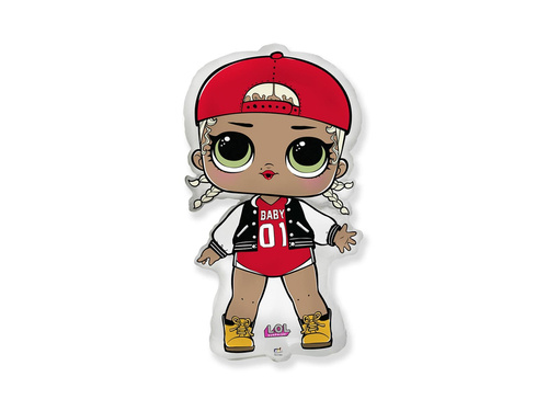 Balon foliowy do patyka MC Swag LOL Surprise - 31 x 18 cm - 1 szt.
