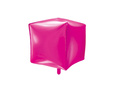 Balon foliowy sześcian ciemny różowy - 35 cm - 1 szt.