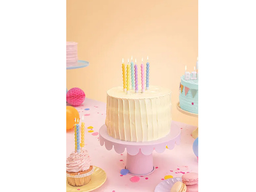 Świeczki urodzinowe świderki kolorowe - 8,5 cm - 6 szt.