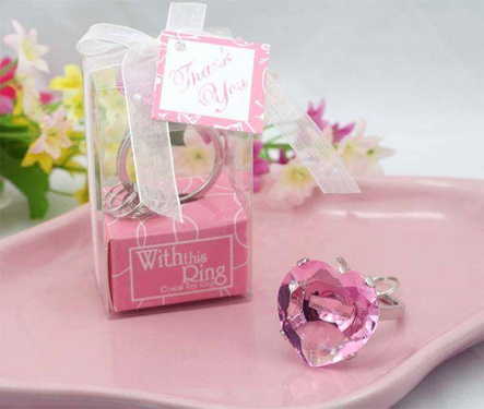 Diamentowy brelok Serce różowe