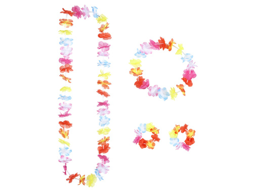 Zestaw - komplet hawajski kolorowy - 4 częściowy