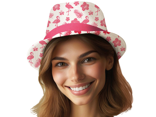 Kapelusz hawajski Flamingi - 1 szt.
