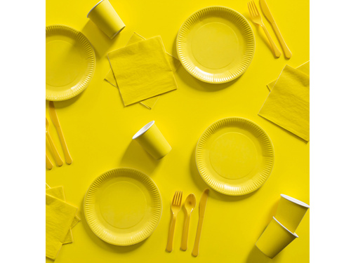 Sztućce plastikowe żółte - 24 szt.