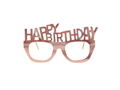 Okulary Happy Birthday różowe złoto - 4 szt.