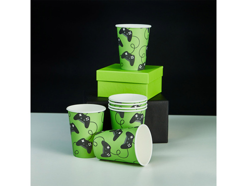 Kubeczki papierowe Game On - 250 ml - 8 szt.