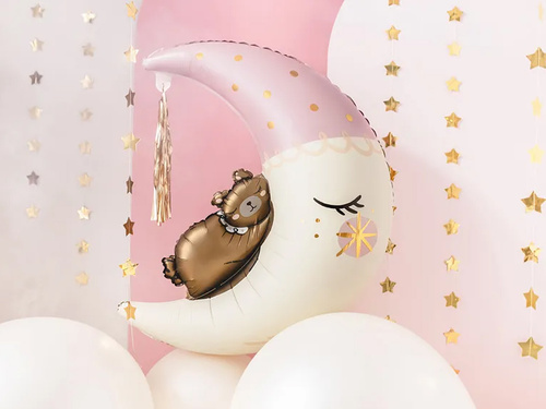 Balon foliowy Miś na księżycu - 71 x 86 cm - 1 szt.