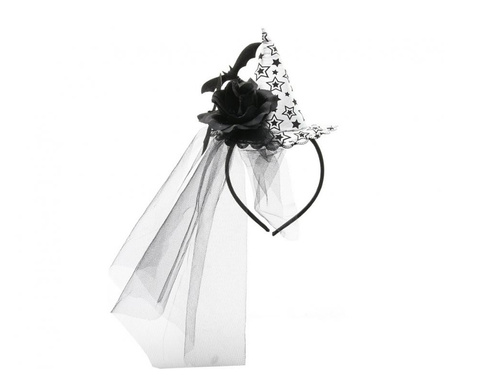 Opaska Kapelusz z woalką - 1 szt.