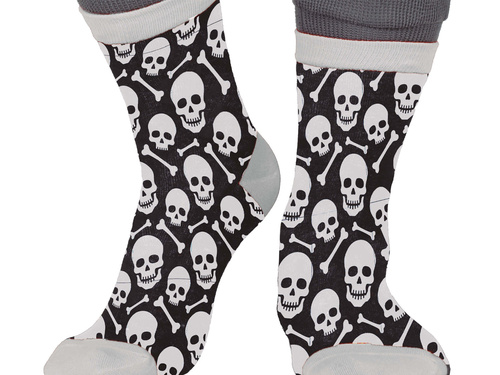 Halloweenowe skarpetki dla dorosłych Czacha - 1 para