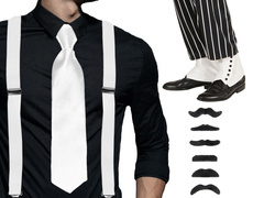 Zestaw gangstera biały - 1 komplet.