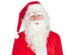 Peruka Mikołaja z brodą i brwiami Deluxe - 1 kpl.