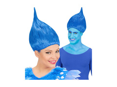 Niebieska peruka Trolly