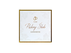 Zaproszenie na ślub z kopertą - 5 szt.