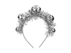 Opaska na głowę Kule Disco srebrne - 1 szt.