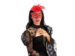 Maska karnawałowa czerwona