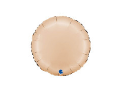 Balon foliowy okrągły satynowy cielisty - 14" - 1 szt.