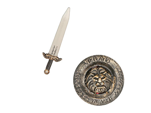 Miecz rzymski z tarczą - 1 szt.