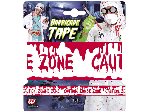 Dekoracja Taśma Caution Zombie Zone - 7,2 m - 1 szt.