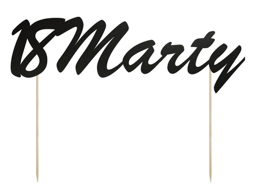 Topper papierowy na tort personalizowany 18 urodziny - 1 szt.