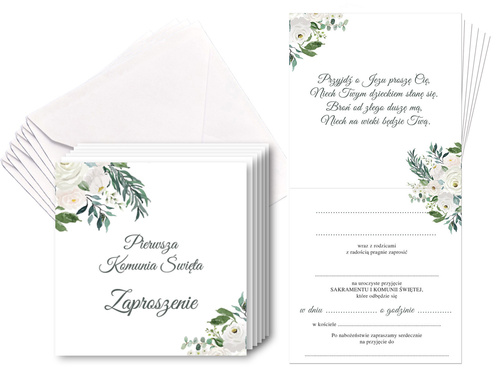 Zaproszenia na I Komunię Świętą - 6 szt.