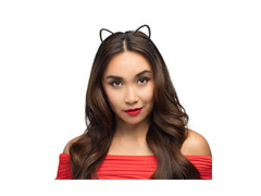 Opaska na głowę kot czarny diament