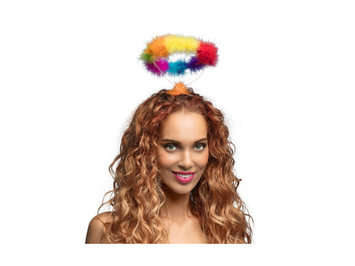 Opaska na głowę aureola tęczowa