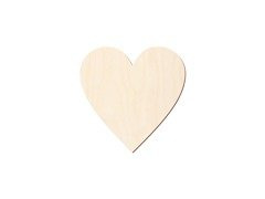 Drewniane scrapki serca - 10 szt