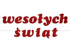 Girlanda z filcu napis Wesołych Świąt - 10 m