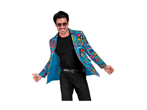 Imprezowa marynarka The 80s - turkusowo-jasnoniebieska