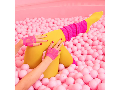 Rękawiczki z różowej siatki - 11 cm