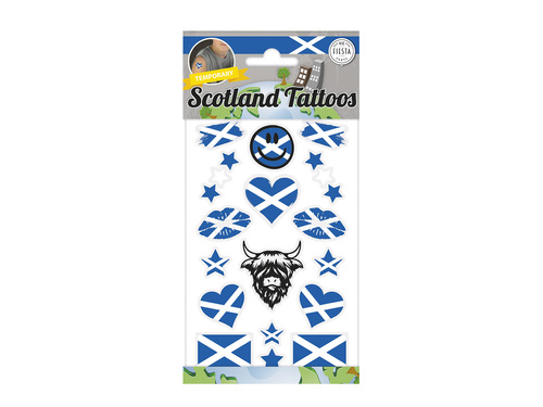 Tatuaże zmywalne Szkocja - 19 szt.