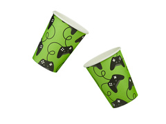 Kubeczki papierowe Game On - 250 ml - 8 szt.