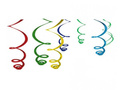 Dekoracja wisząca Swirl wielokolorowa - 56 cm - 12 szt.