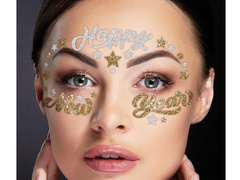 Samoprzylepne naklejki na twarz Happy New Year