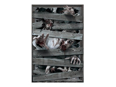 Dekoracja na okno Zombie na Halloween - 1 szt.