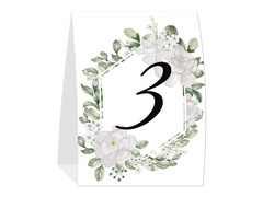 Stojak papierowy z numerem na stół weselny  - 1 szt.