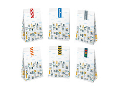 Torebki papierowe Auta - 6 szt.