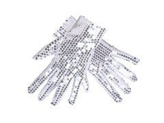 Rękawiczki karnawałowe z cekinami - 24 cm