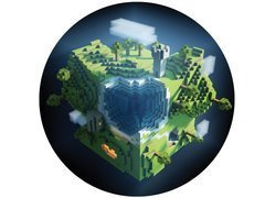 Dekoracyjny opłatek tortowy Minecraft - 20 cm