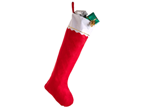 Skarpeta na prezenty czerwona - 120 cm - 1 szt.