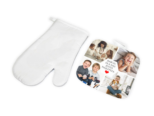 Zestaw kuchenny personalizowany Rękawica i Łapka na dzień babci