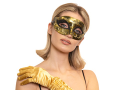 Maska karnawałowa - złota - 1 szt.